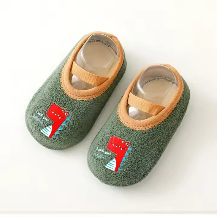 Calcetines Antideslizantes Para Bebés Recién Nacidos Con Suela De Goma Calientes Para Cuna Niños Y Niñas Infantil Confort Primavera/Otoño/Verano/Invierno - 1