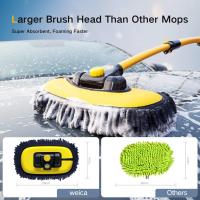 Cepillo universal para limpieza de coches, fregona telescópica de mango largo, escoba de chenilla, accesorios para lavado de coches - details 4