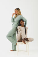 Tramas+ Pijama largo Mujer Angorina . Camiseta de Manga larga y  Pantalón con Cintura Elástica y Bajo Acampanado. Cómodo e Ideal para el Invierno. Disponible en varios diseños y colores. - details 3