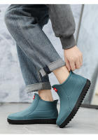 Botas De Lluvia Para Hombres Negras Impermeables Cuatro Estaciones Camping Al Aire Libre Pesca Zapatos De Trabajo Con Tubo Corto Para Lavado De Coche - details 9