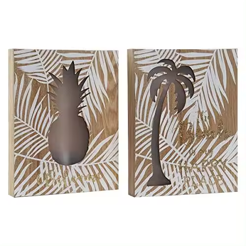 Lámpara Tropical Luz Led, 20 x 3 x 26 cm, 2 pcs, Multicolor-DAMDAM GO - 1