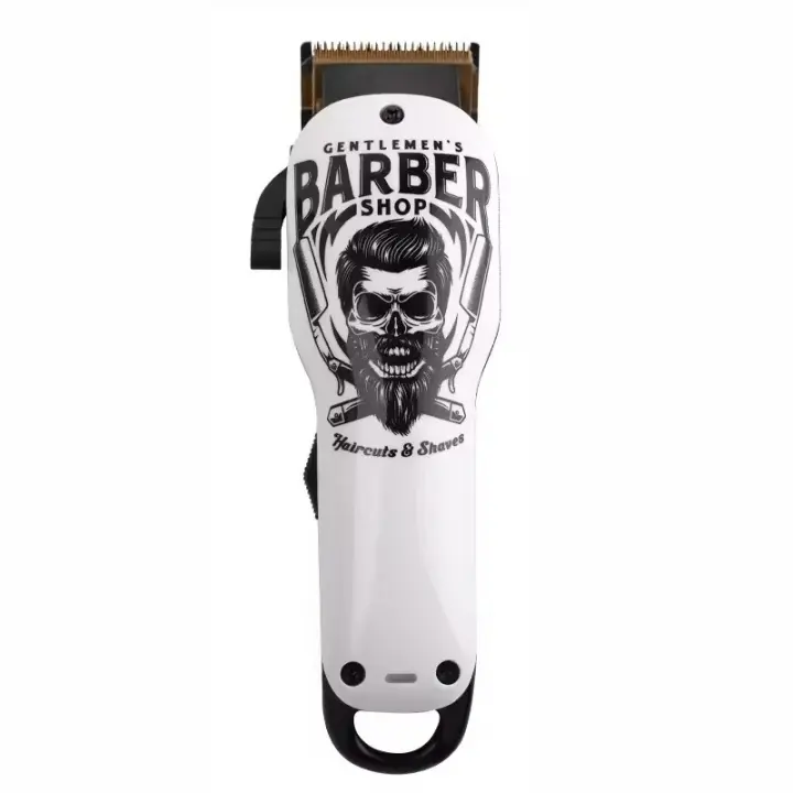 ZVD Máquina de Cortar Velo Hombre,Cortapelos Profesional Hombres, Máquina Cortar Melo Kit de Titanio y Cerámica 6 Peine-Guía, (Y4 Blanco) - 1