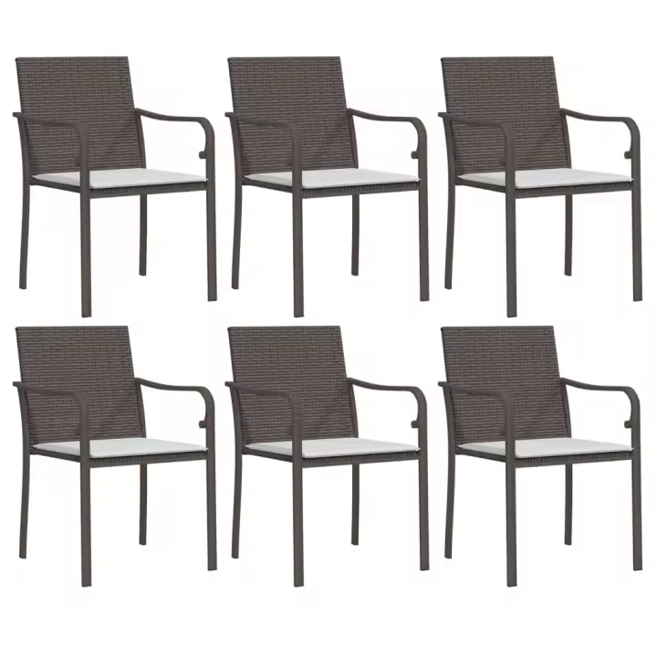 Sillas Jardín y Zapatos 6 UDS Marron 56x59x84cm - 1