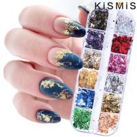 12 Colores De Foils Para Uñas Brillantes Y Elegantes Decoración Con Chips De Aluminio Para Arte De Uñas Kismis Caja Individual - details 0