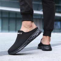Zapatillas De Hombre Ligero Y Transpirable Media Pantuflas Antideslizantes Casual Comodidad Grandes Tamaños Zapatos Planos Slip on Para Exteriores Verano Mesh Suela EVA - details 11