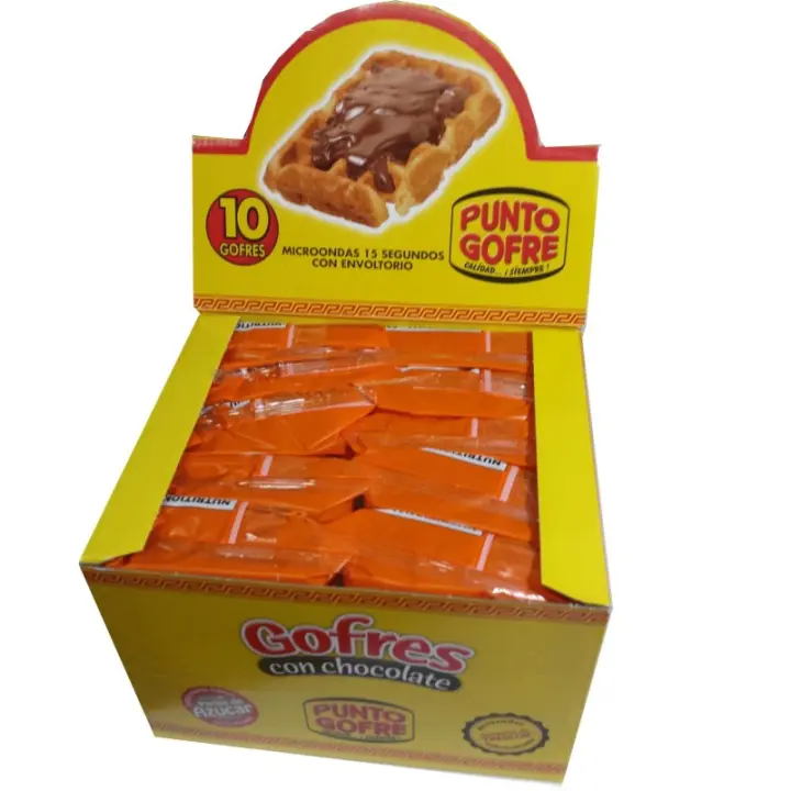 10 Gofres con chocolate. Envasados individualmente. 8425217000148 - 1