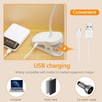 Lámpara de Lectura with Caliper LED, regulable, 3 Colores, recargable por USB, Con Ganso flexible de 360 °, para estudio, Trabajo y Lectura, Blanca [Clase de eficiencia energética F] - details 0