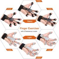 Entrenador De Agarre Para Dedos Con 6 Niveles De Resistencia Ejercitador De Mano Y Muñeca Herramienta De Relajación Muscular Unisex - details 1