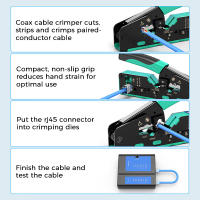 Herramienta De Crimpado RJ45 ZoeRax Profesional Para Cables Ethernet Cat7 Cat6A Cat6 Cat5E Cat5 Plug Modular Pasar a Través - details 5