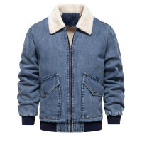 Chaqueta vaquera de terciopelo para hombre, top vaquero lavado de calidad informal, talla europea, otoño e invierno, novedad de 2024 - details 4