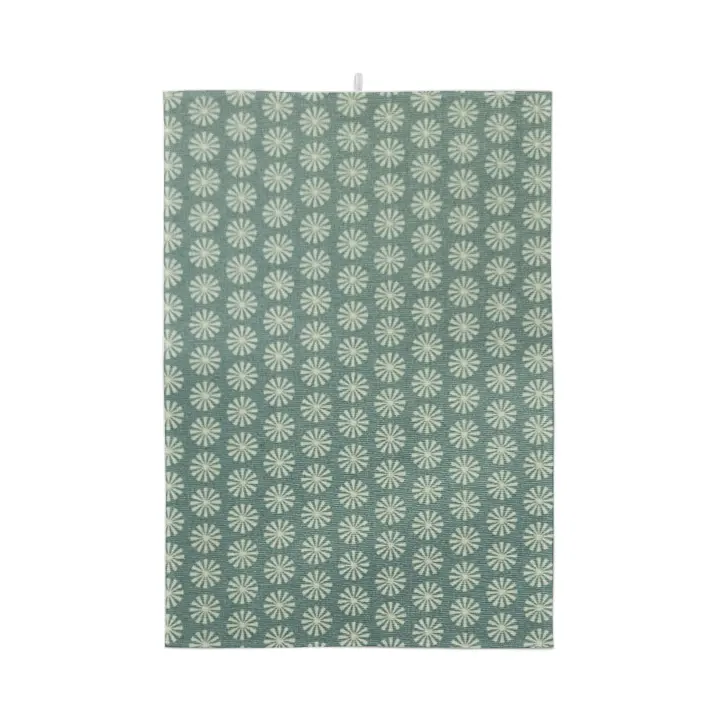 LaFábricadelasTelas - loneta estampada  mantel antimanchas azul turquesa para exterior e interior tejido por metros. Ancho  1.4 metros ancho - 1