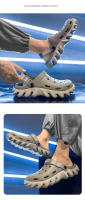Clogs Verdes Para Hombre 2025 Sandalias De Playa Al Aire Libre Antideslizantes Plataforma Ligera Hueco Saludables Para Jardín - details 11