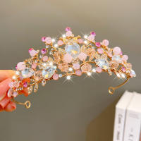 Diadema De Princesa Romántica Con Mariposas Multicolor Para Mujeres Y Niñas Accesorio De Cabello Para Bodas Y Fiestas Corona De Moda Para Promesas - details 1