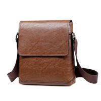 Bolso De Hombro Para Hombre Vintage De Cuero Genuino Pequeño Bolso Cruzado Diseñador Negocios Bolso Mensajero Moda Bolsa Colgante - details 4