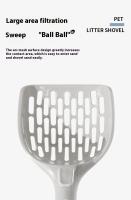 Escobilla Para Arenero De Gato Plástica Con Base Herramienta De Limpieza Para Inodoros De Gato Adecuada Para Gatos Y Gatitos Suministros Para Gatos - details 5