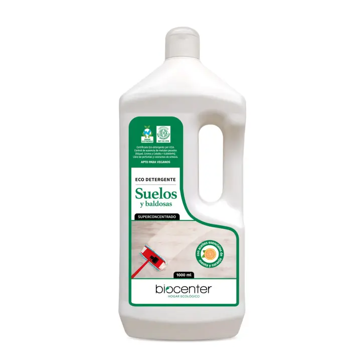 BIOCENTER - Limpiador ecológico para suelos y baldosas - Botella Ecofriendly de 1 litro - 1