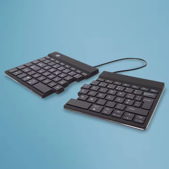 R-Go Tools Teclado ergonómico R-Go Split Break con software de pausa, teclado dividido ergonómico, QWERTY (PT), bluetooth, negro - 1