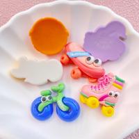 10Pcs Cabochones De Resina Planos Con Diseño De Patines De Escuela Bicicletas Y Baloncesto Para Decoración De Joyería DIY - details 1