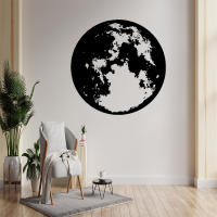 Pegatina De Pared Creativa De Luna Vinilo Arte Para Decoración De Hogar Apto Para Habitaciones De Niños Adhesivo Removible Impermeable Decoración Para Pared Sala De Estar Dormitorio - details 9