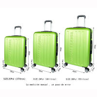 DreamTravel Juego de 3 Maletas con Letras Brillantes (20"+24"+28") - Set de Equipaje Rígido en 7 Colores Vivos (Verde/Negro/Gris/Celeste/Verde Militar/Oro Rosa/Rosa) | Maletas con Ruedas 360° Silenciosas, Cerradura TSA, Ligero para Viajes/Vacaciones - details 3
