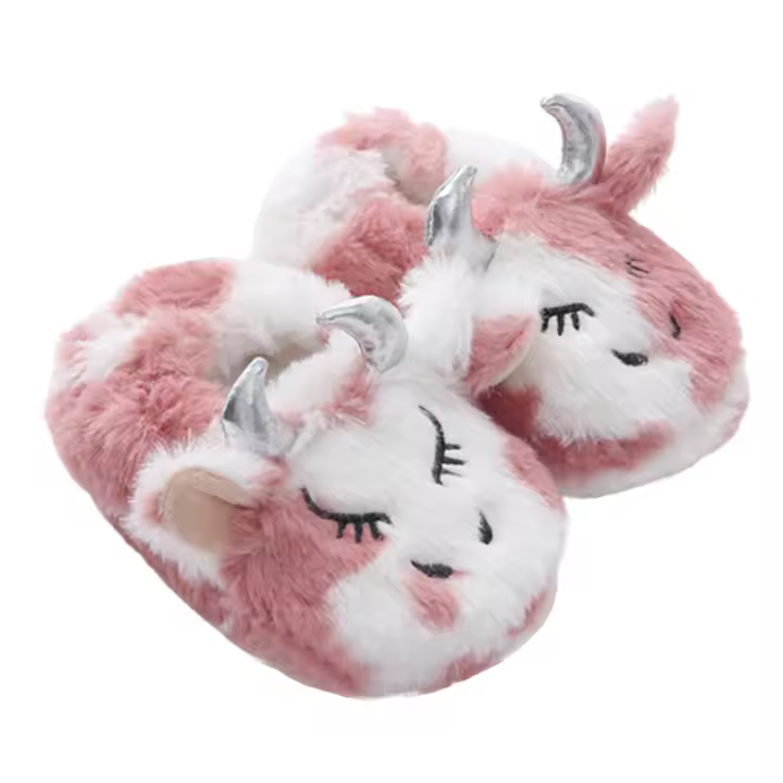 Zapatillas De Invierno Para Niñas De Moda Con Peluche Cálida Y Dibujos Animados Zapatos De Casa Para Niños Pequeños Calzado Interior Para Bebés - 1