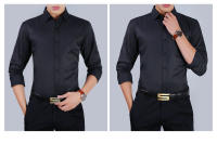 Camisa De Encaje De Algodón Y Poliéster Para Hombre Talla 9XL 48 Longitud De Manga Completa Estilo Slim Fit Casual Social Negocios Formales Color Sólido - details 10
