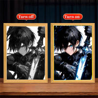 Figura De Anime Sword Art Online Kirito Lámpara LED De Pintura Luz De Fotografía Decoración Para Dormitorio Regalo De Cumpleaños Luz Nocturna De Mesa - details 7
