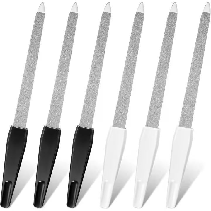 6 Pièces limes a ongles en Métal, Lime a Ongles, Limes a Ongles Professionnelle, Lime Ongle,Lime à Ongle, Utilisation à La Maison et au Salon - 1