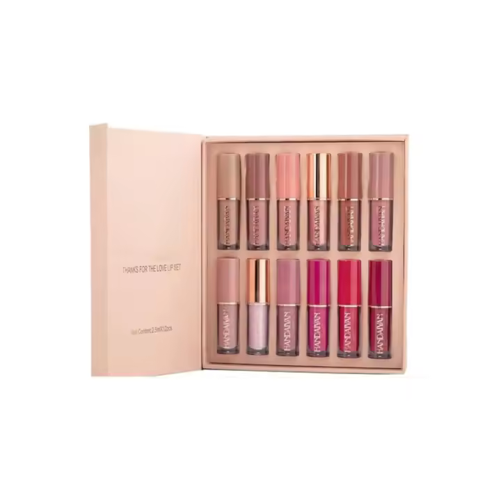 Handaiyan 12 Piezas Labiales Liquidos Mate Larga Duracion Pintalabios Permanente Hidratante Impermeable Regalo San Valentín Cumpleaños para Mujeres Novia - 1