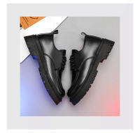Zapatos De Cuero Para Hombre Estilo Británico Verano/Otoño Con Cordones Casual Plataforma Antideslizante Punta Redonda Zapatillas Hombre - details 9