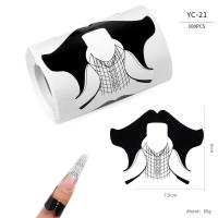 100pcs Formas De Uñas Artísticas Para Gel UV Extensión De Acrílico Estampado Francés Herramienta De Manicura Stencil Adhesivo Creativo Y Conveniente Para Uso Profesional O Doméstico - details 24