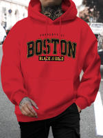 Sudadera De Capucha Estilizada Para Hombre Estilo Callejero Deportivo Casual De Otoño Y Invierno Cuello Redondo Sin Cierre Material Poliéster - details 3