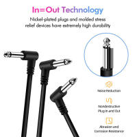 Cable De Efecto Para Guitarra 1Pcs Conector Angulo Derecho 30Cm Cable De Audio 6.35mm a 6.35mm Accesorios De Guitarra - details 1