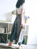 Delantal De Cocina De Algodón Y Lino Nórdico Mermaid Fairy Para Mujer Con Estampado De Flor Adecuado Para Peluquería Y Tienda De Ropa - details 10