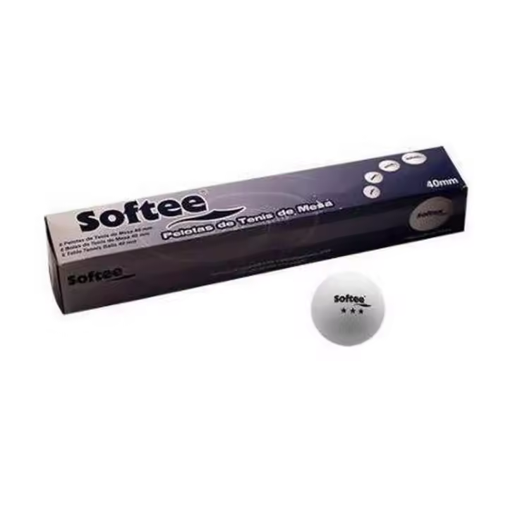 Pelotas Ping Pong Softee 40 mm Caja 6 Pelotas Blanco - 1