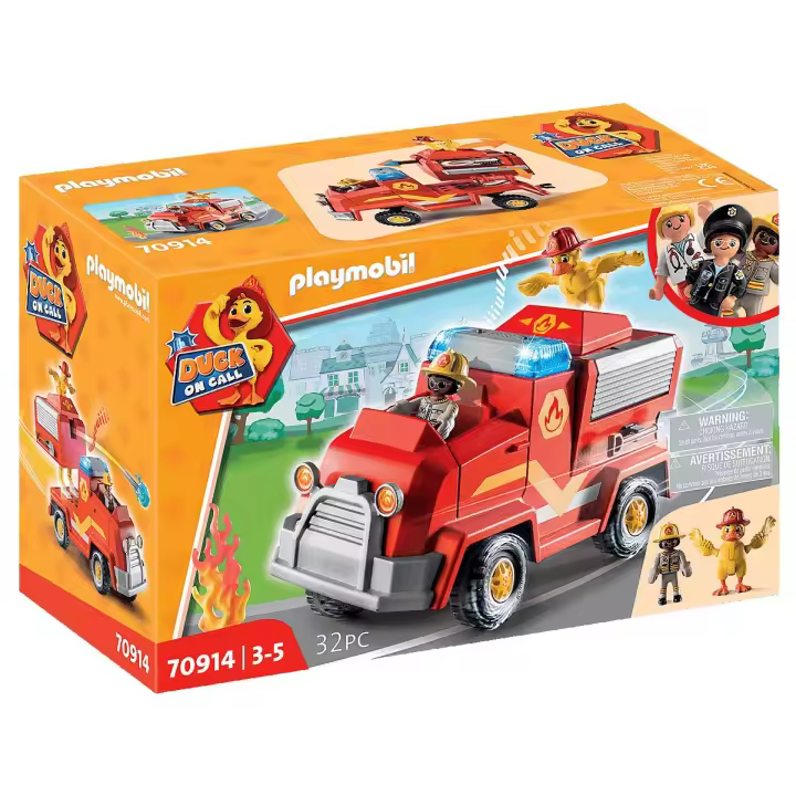 PLAYMOBIL DUCK ON CALL - VEHÍCULO DE EMERGENCIA DE LOS BOMBEROS, 70914, TIENDA CON LICENCIA OFICIAL - 1