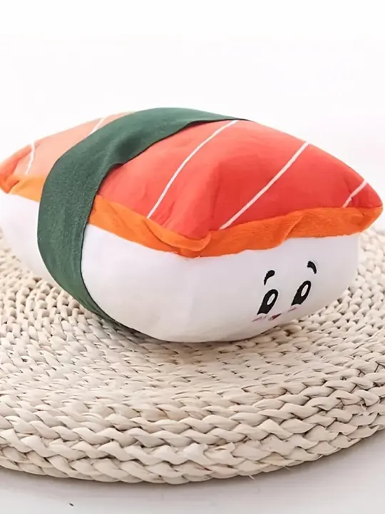 Juguetes De Peluche Japoneses Para Mascotas Sushi De Salmon Para Gatos Y Perros Suministros Para Mascotas Juguetes De Fleece - 1