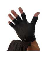 Pack de 12 pares de guantes negros sin dedos de invierno para hombre y mujer, talla única - Ideales para trabajar, ciclismo, deporte, senderismo y montaña - details 5