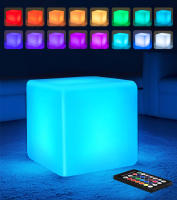 Lámpara Decorativa De Cubo LED De 16 Colores Con Controlador Recargable Por USB Y Solar Para Mesa Fiesta Camping - details 0