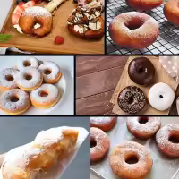 BIT Máquina Eléctrica antiadherente para hacer rosquillas, dispositivo de cocina de 1200W, 110/240V con 7 orificios para hacer gofres y pasteles, enchufe europeo y estadounidense para uso doméstico - details 6