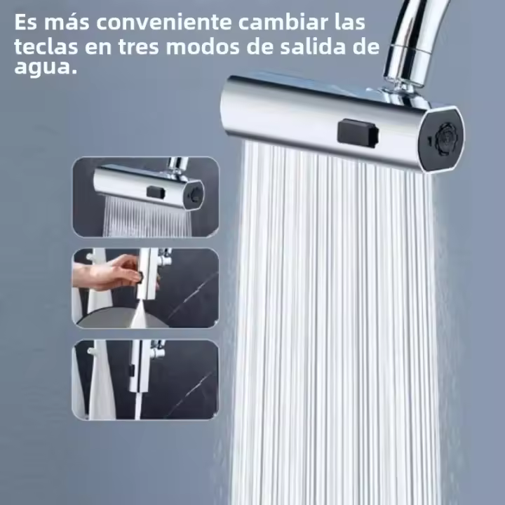 Nueva Extensión De Grifo De Cocina Con Cisterna Universal Giratorio Y Rojizo Extensor De Grifo De Baño Regleta De Agua Tapete De Lluvia - 1