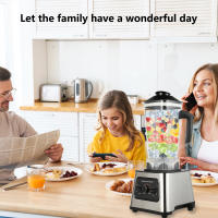 6000W Potente Batidora Licuadora Exprimidor Batidora de Mesa 2.5L Recipiente Procesador de Alimentos Batidora Mezcladora para Hielo Fruta Nuez,family,Acero inoxidable - details 6