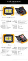Lámpara De Trabajo Solar Portátil Super Brillante 4 COB 3000LM Flashlight Con Panel Solar Para Camping Al Aire Libre Emergencias Faro De Inundación - details 1