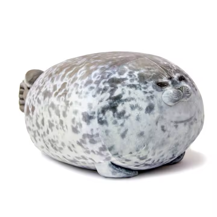 Peluche De Seal De 3D Angry Blob Cojín De Descanso Para Bebés Juguete De Lobo Marino Suave Relleno De Algodón PP Regalos Para Niñas Y Niños - 1