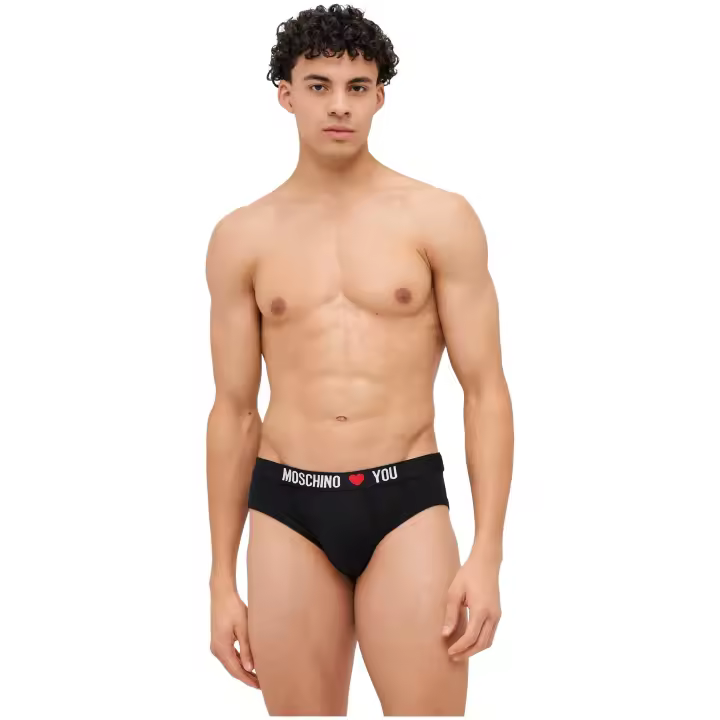 Pack 2 Slips MOSCHINO Love You  Color Blanco y Negro - 1