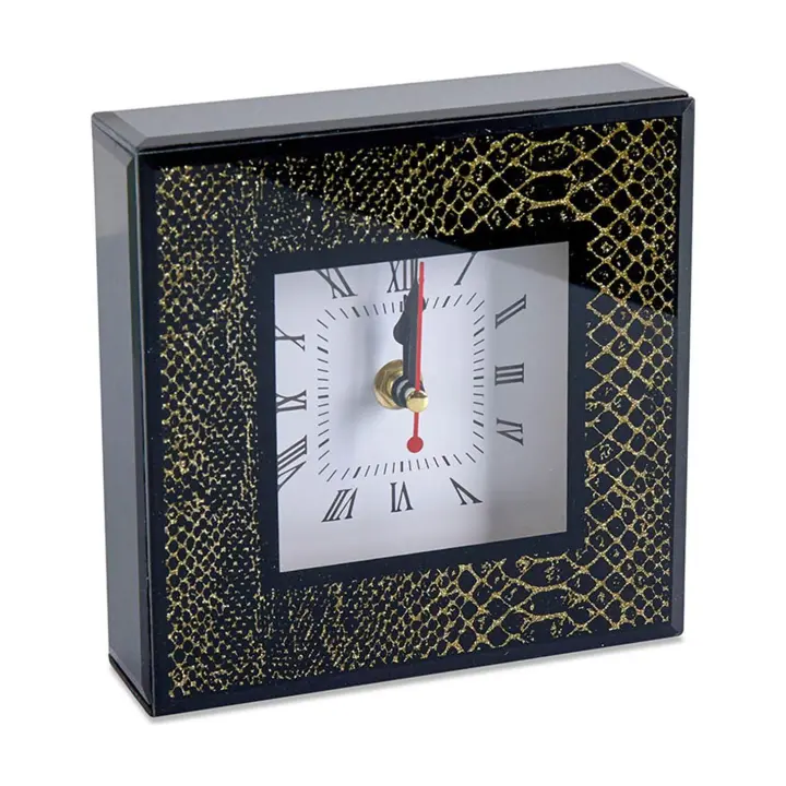 Reloj cristal 15*15 serpiente negro dorado marcia  Material: Cristal Medidas (Ancho*Alto*Fondo): 15*15*4Presume de casa - 1