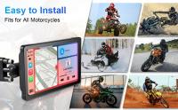 Monitor Portátil Srnubi 7 Pulgadas Para Motocicleta Con Pantalla LCD IPX7 Impermeable Para Wireless Apple Carplay Android Auto Moto Car Play Sistema De Visión Trasera Para Vehículos - details 8