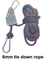 2pcs Cuerda De Atado Para Tienda De Campaña 6mm 5m Resistente Al Viento Con Cierre Ratchete Y Anillo De Ancoraje Accesorio De Tenda - details 4