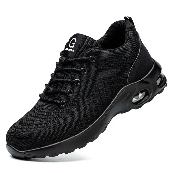 Zapatos De Seguridad Con Suela De Air Cushion Para Hombre Y Mujer Antipinchazos Transpirables Con Punta De Acero Zapatillas De Trabajo Protección Respirables Talla Verdadera - 1
