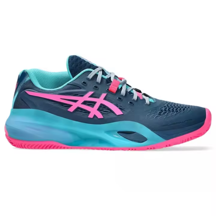 Zapatillas Asics Gel Resolution X Padel Azul Mako Rosa - 1